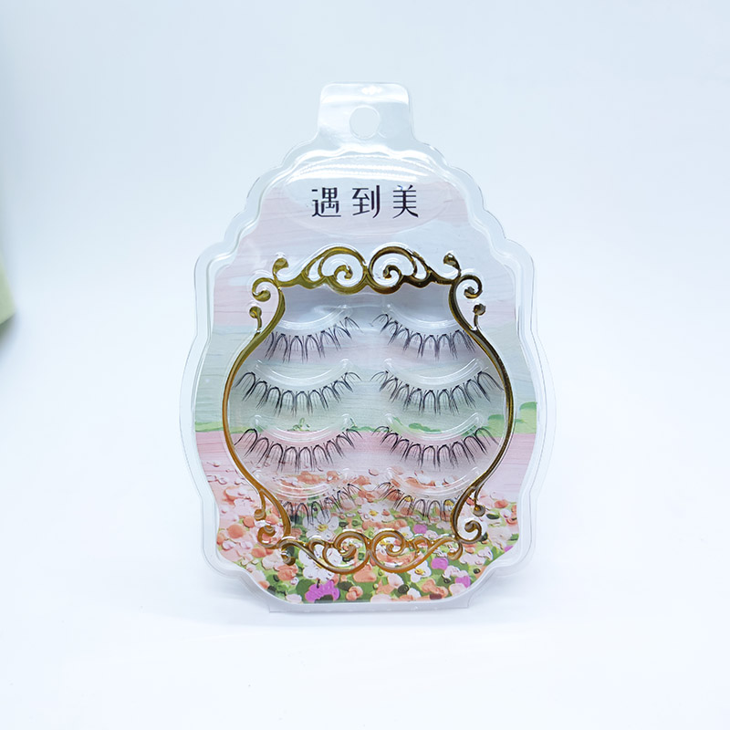 4 pár Natural Look Cross Clear Band 5-7mm Cross Eyelash 07