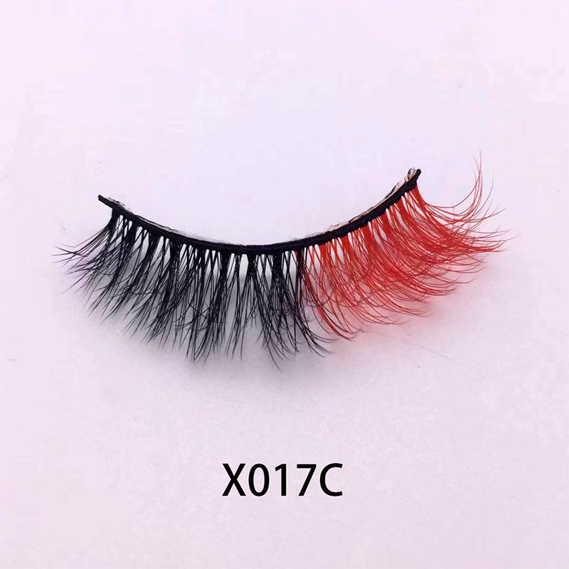 Színes faux nyérc szempillák 3D Curling Fake szempillák